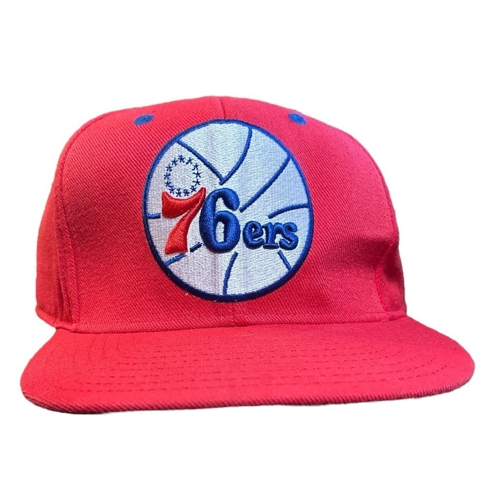 Adidas Philadelphia 76ers SnapBack Hat Red Blue and‎ White